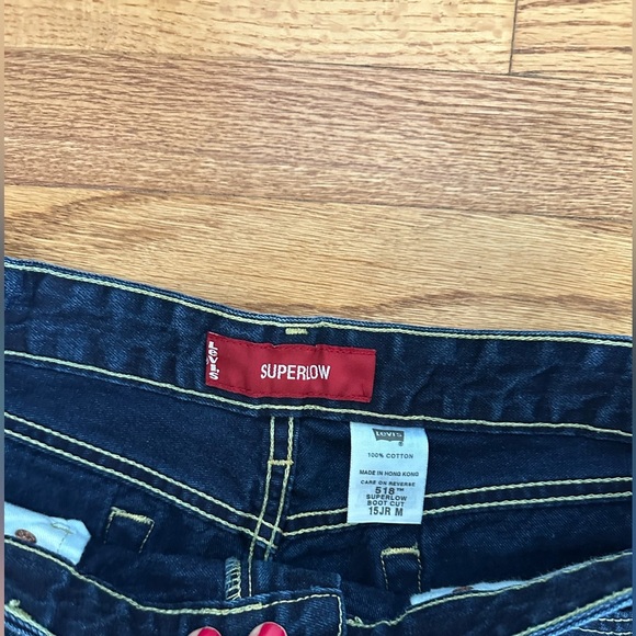 Levi's 518 Women's Straight Leg Jeans in Deep Blue - Picture 6 of 7